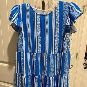 Flying Tomato Aztec Tiered Summer Dress Size M